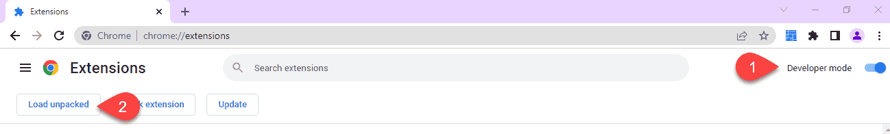 Loading a Chrome extension locally for development-testing.