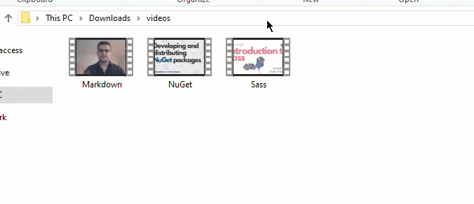 Opening command prompt via the file explorer.
