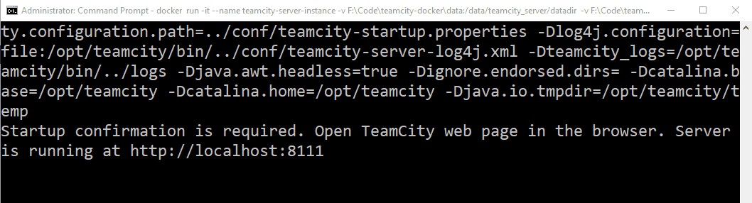 Image of a command prompt showing the output of a command that has been run.