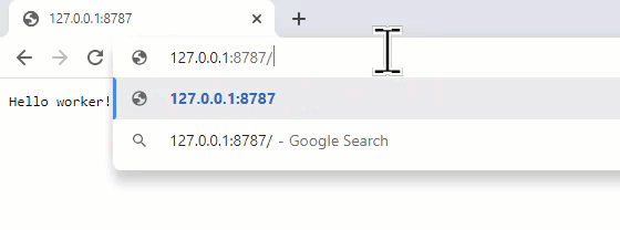 GIF showing the redirection in action.