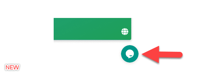 Image show the difference between two real-time messaging icons in the website.
