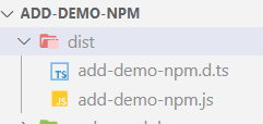 Image of the dist folder with compiled files in it.