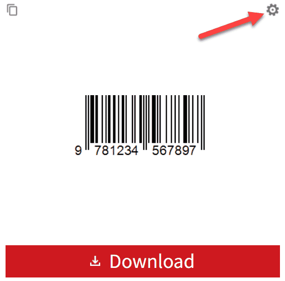 A screenshot of the barcode generation tool.