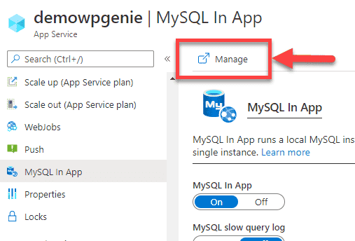 Image showing how to access phpMyAdmin portal