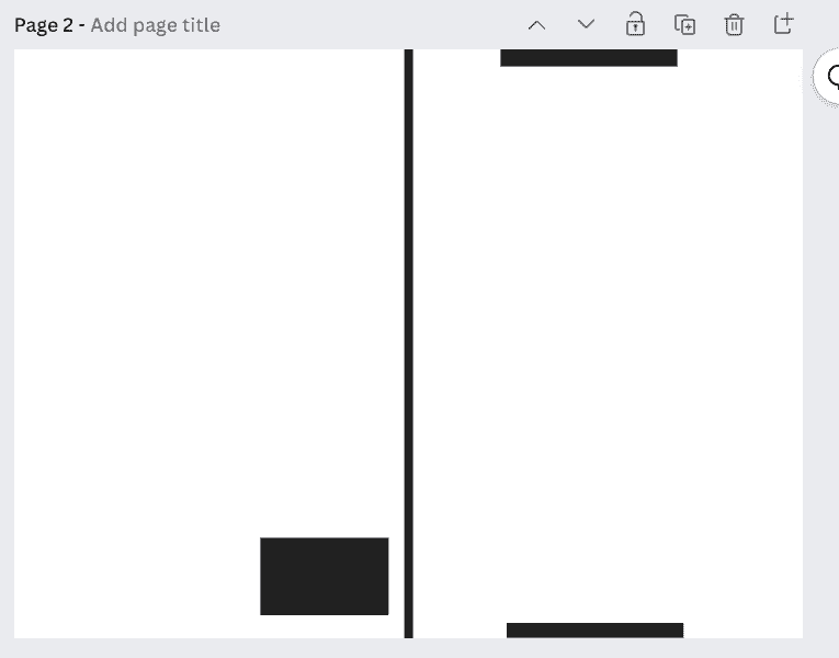A screenshot of the book cover with basic guidelines in Canva.