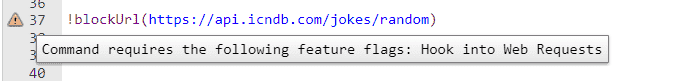 Image showing a warning message.