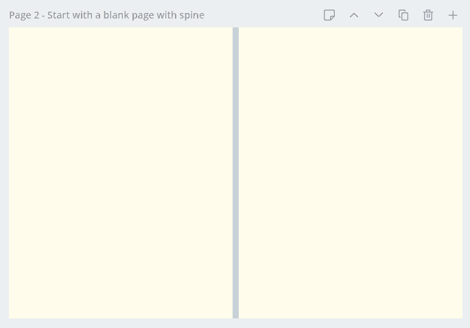 Step 2: In a new page, copy the spine guideline element across.