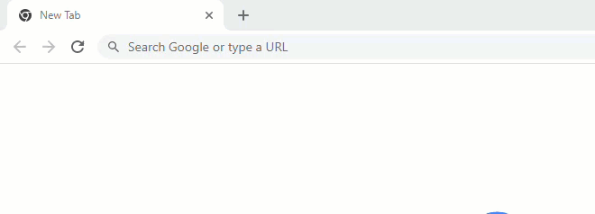 GIF showing how to use the general knowledge/search shortcut