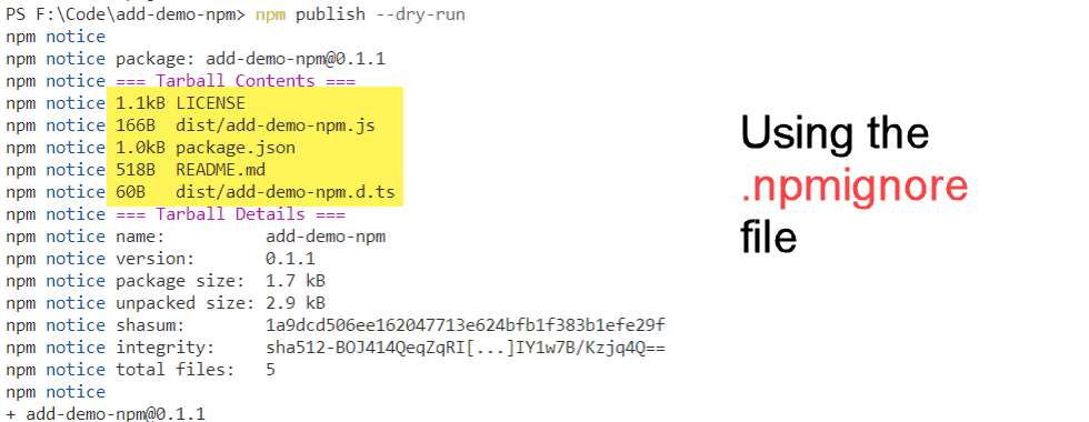 Image showing what files are packaged using scenario 3.