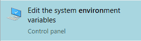 Editing system environment variables.