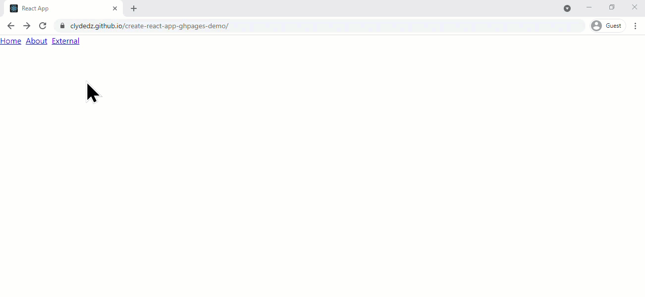 GIF showing the observed error after adding navigation.